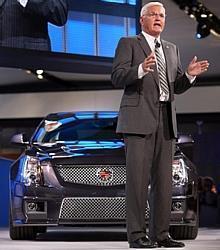 General Motors Vice Chairman Bob Lutz unveils the 2009 Cadillac CTS-V.